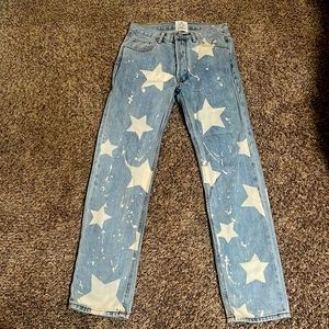 Straight vintage gray with starts - wise 29 BERSHKA